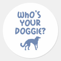 Silken Windhound Round Sticker