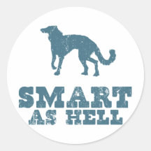 Silken Windhound Round Stickers