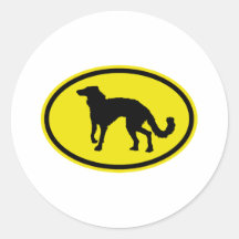 Silken Windhound Round Stickers