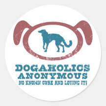 Silken Windhound Round Stickers