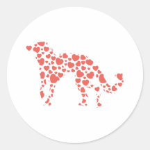 Silken Windhound Round Stickers