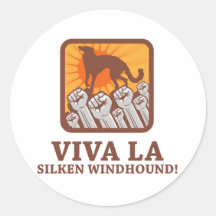 Silken Windhound Round Stickers