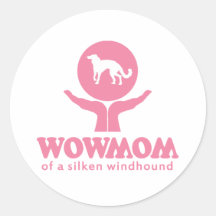 Silken Windhound Round Stickers