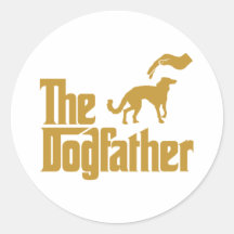 Silken Windhound Round Stickers