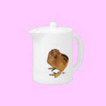 Silkie Red Chick teapots