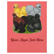 Silkies:  Assorted Roosters Full Color Flyer
