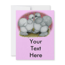 Silkies:  Self Blue2 Personalized Invite