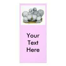 Silkies:  Self Blue Custom Rack Card