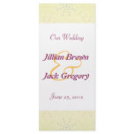 Silktones Dotty  Cream Wedding Program Rack Card Design