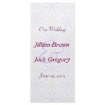 Silktones Dotty White Wedding Program Rack Card