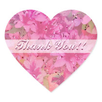 Silky Azaleas Heart Sticker
