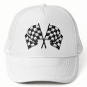 Silky looking Motorsport chequered flag gear hats