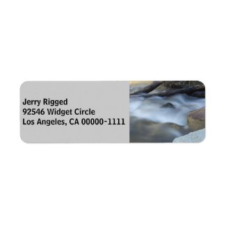 Silky Water 2 Grey Address Label label