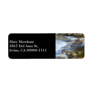 Silky Water 4 Black Address Label label