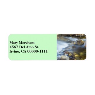 Silky Water 4 Green Address Label label