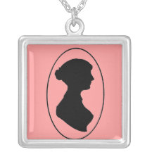 sillhouette Of Jane Austen 2 Custom Necklace