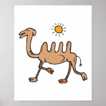 silly 4 humped camel poster