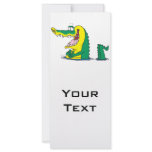 silly alligator crocodile cartoon character rack card template