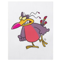 silly angry mad bird cartoon character custom flyer