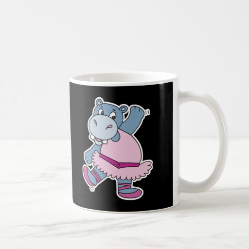 silly ballerina hippo coffee mugs