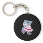 silly ballerina hippo keychains