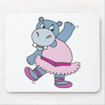 silly ballerina hippo mouse pads