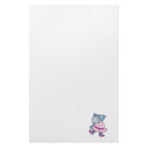 silly ballerina hippo custom stationery