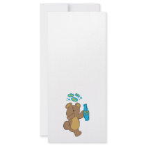 silly bear with hiccups rack card template