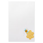 silly bee and beehive honey comb stationery design