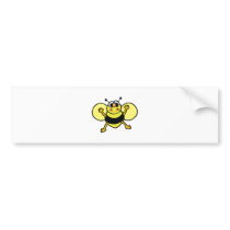 silly bee bumper sticker