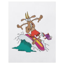 silly billy goat surfing surfer cartoon flyers