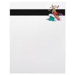 silly billy goat surfing surfer cartoon letterhead
