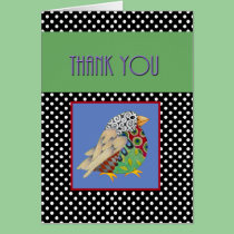 Silly Bird Thank You Notecard cards
