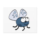 silly blue bug postcard