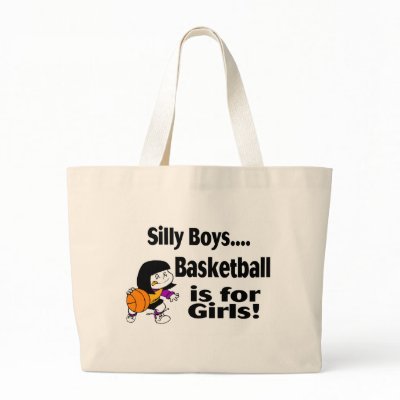 Silly Boys, Basketball Is For Girls Canvas Bag by TeeZazzle
