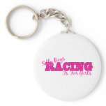 Silly Boys Racing Is For Girls Key Chain