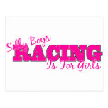 Silly Boys Racing Is For Girls Post Cards
