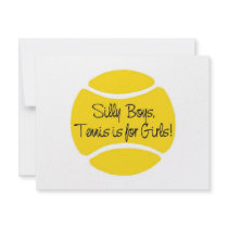Silly Boys Tennis Is For Girls invitations
