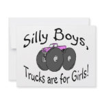 Silly Boys Trucks Are For Girl Pink Truck Announcements