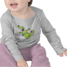 silly bright dancing dino dinosaur cartoon tee shirts