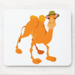 silly camel wearing hat mousepads