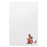 silly canadian hockey beaver cartoon customized stationery