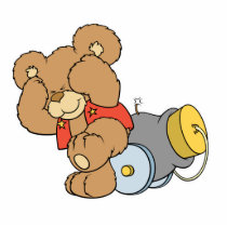 Silly Cannon Teddy Bear photo sculptures