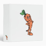 silly carrot character cartoon binders