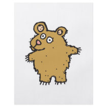 silly cartoon bear full color flyer