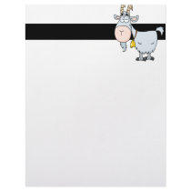 silly cartoon billy goat personalized letterhead
