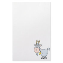 silly cartoon billy goat custom stationery