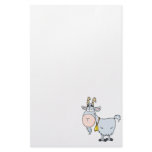 silly cartoon billy goat custom stationery