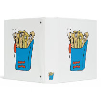 silly cartoon french fries 3 ring binders