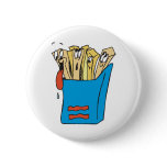 silly cartoon french fries buttons